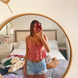 Pink floral pacsun shirt